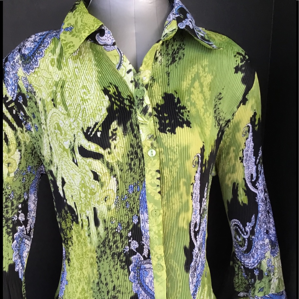 XL Essentials by Milano accordion style  blouse